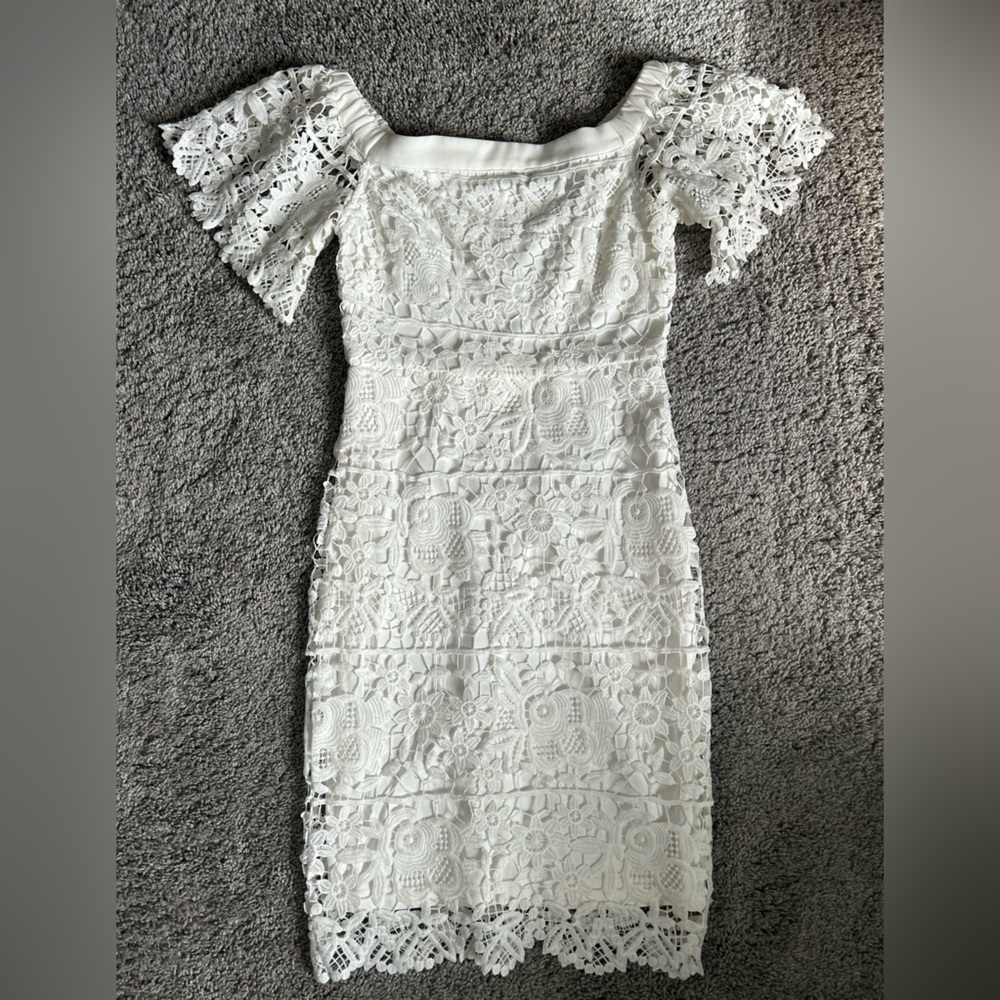 Lulus Off The Shoulder Lace Dress